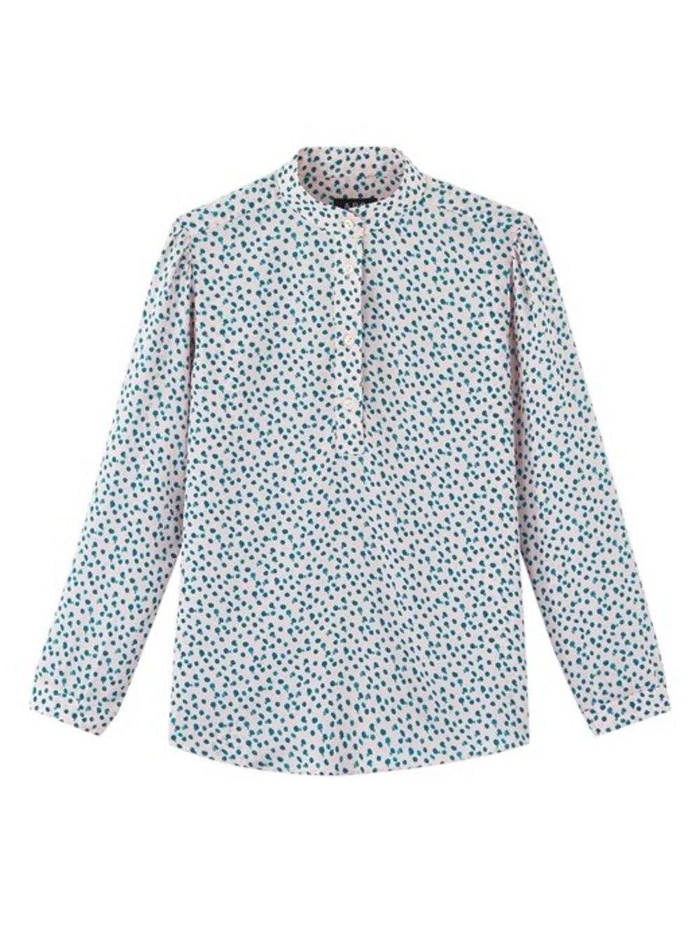 LN - A.P.C Mathilde Paris Pink & Green Floral Print Blouse - S